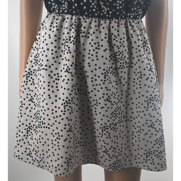 A/X Armani Exchange Twee Black Polka Dot Mini Dress XS Flutter Sleeves No Belt - Picture 3 of 15